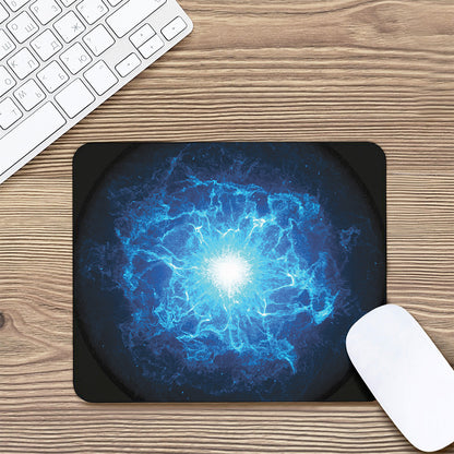 Blue Plasma Energy Print Mouse Pad