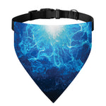 Blue Plasma Energy Print Over The Collar Dog Bandana