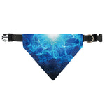 Blue Plasma Energy Print Over The Collar Dog Bandana