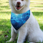 Blue Plasma Energy Print Over The Collar Dog Bandana