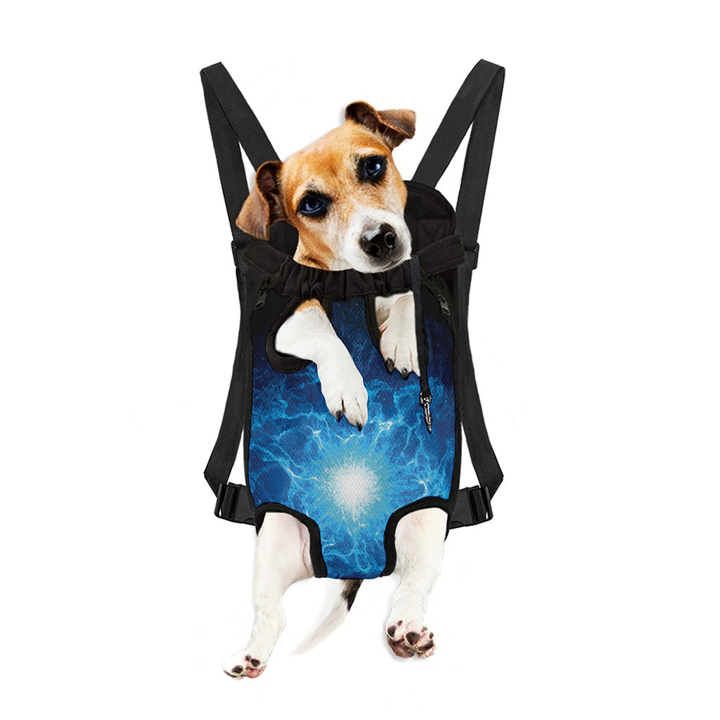 Blue Plasma Energy Print Pet Carrier Backpack