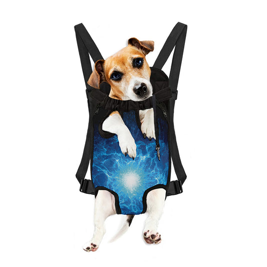 Blue Plasma Energy Print Pet Carrier Backpack