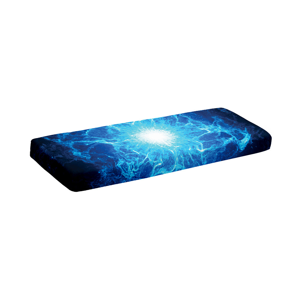 Blue Plasma Energy Print Piano Keyboard Cover