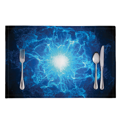 Blue Plasma Energy Print Placemat