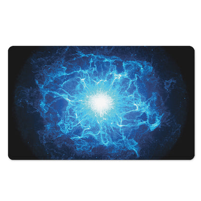 Blue Plasma Energy Print Polyester Doormat