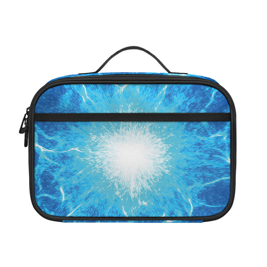 Blue Plasma Energy Print Portable Lunch Bag