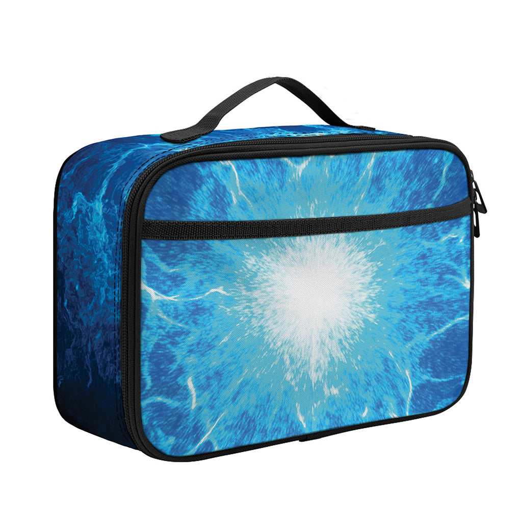 Blue Plasma Energy Print Portable Lunch Bag