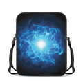 Blue Plasma Energy Print Rectangular Crossbody Bag
