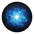 Blue Plasma Energy Print Round Blanket