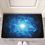 Blue Plasma Energy Print Rubber Doormat