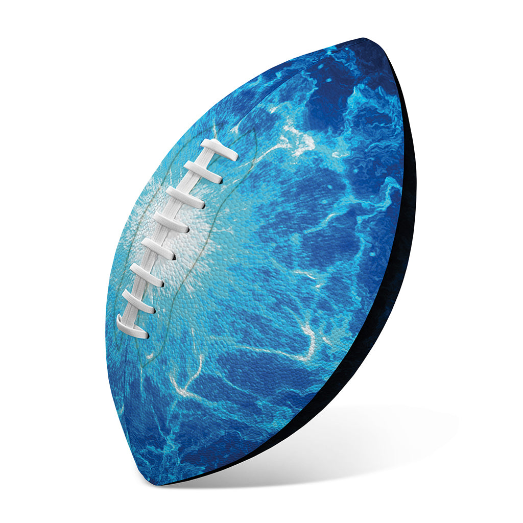 Blue Plasma Energy Print Rugby Ball