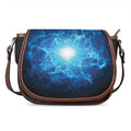 Blue Plasma Energy Print Saddle Bag