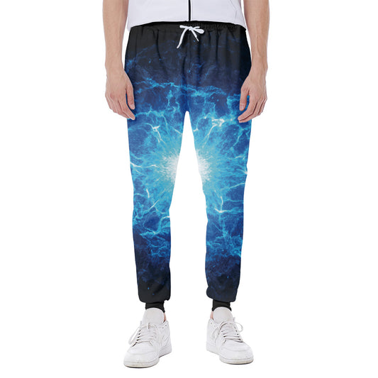 Blue Plasma Energy Print Scuba Joggers