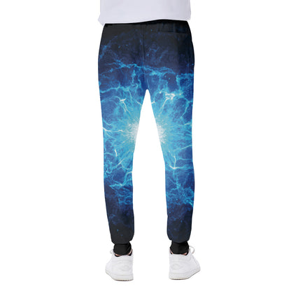Blue Plasma Energy Print Scuba Joggers