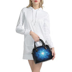 Blue Plasma Energy Print Shoulder Handbag