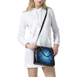 Blue Plasma Energy Print Shoulder Handbag