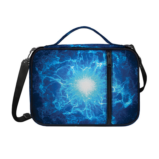 Blue Plasma Energy Print Shoulder Strap Bible Bag