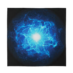 Blue Plasma Energy Print Silk Bandana