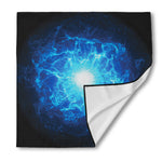 Blue Plasma Energy Print Silk Bandana