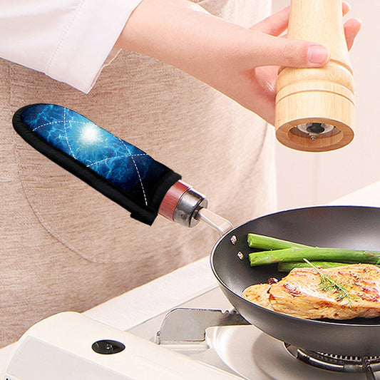 Blue Plasma Energy Print Skillet Handle Cover
