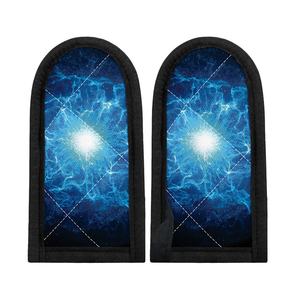 Blue Plasma Energy Print Skillet Handle Cover