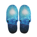 Blue Plasma Energy Print Slippers
