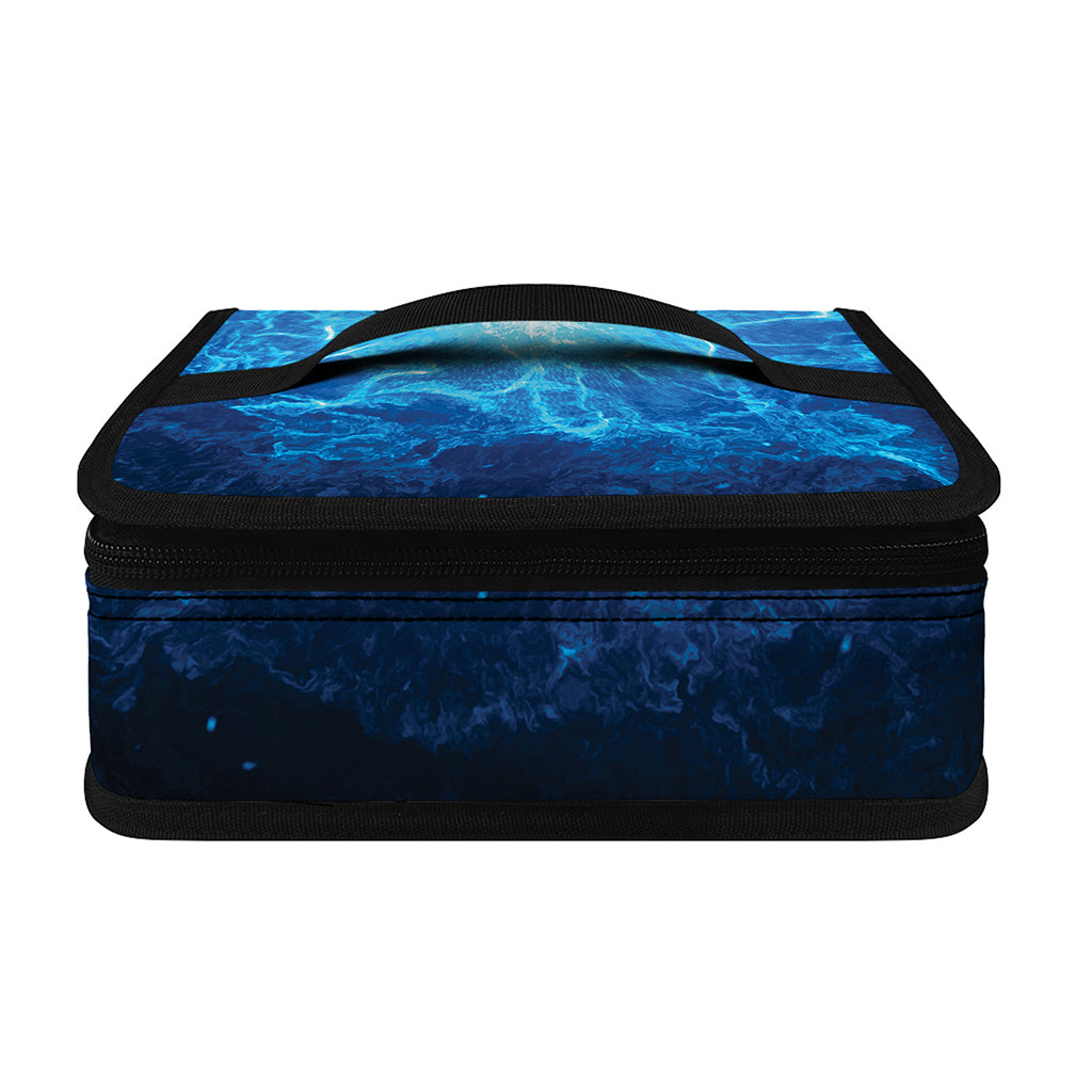 Blue Plasma Energy Print Small Lunch Bag