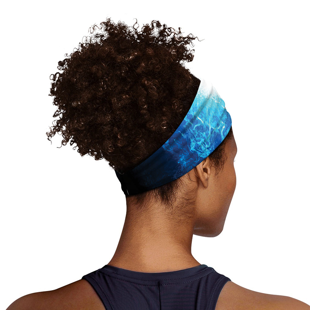 Blue Plasma Energy Print Sports Headband