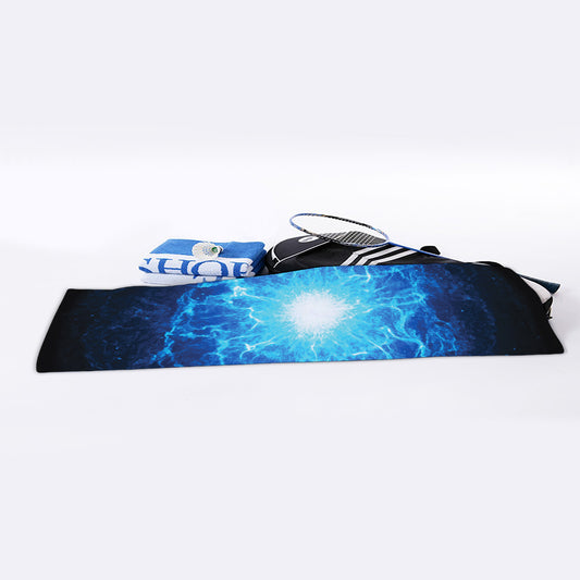 Blue Plasma Energy Print Sports Towel