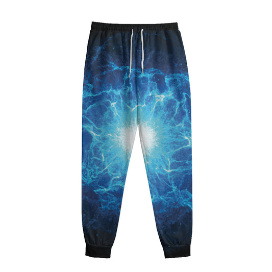 Blue Plasma Energy Print Sweatpants