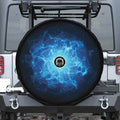 Blue Plasma Energy Print Tire Cover With Camera Hole