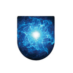 Blue Plasma Energy Print Toilet Lid Cover