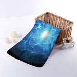 Blue Plasma Energy Print Towel