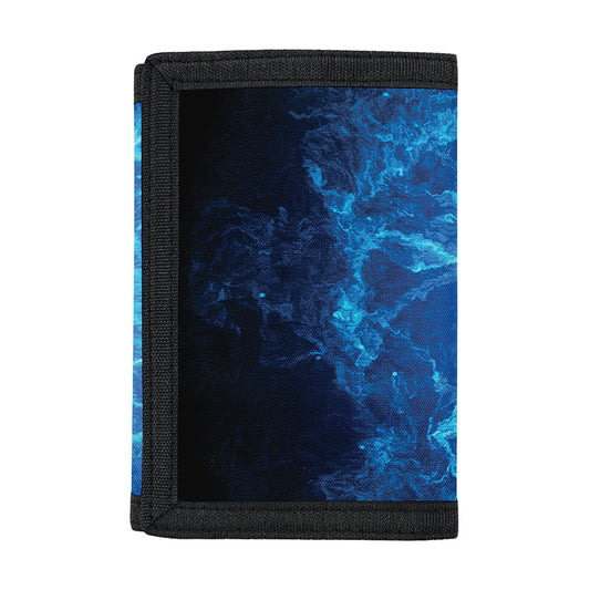 Blue Plasma Energy Print Trifold Wallet