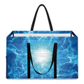 Blue Plasma Energy Print Utility Tote Bag