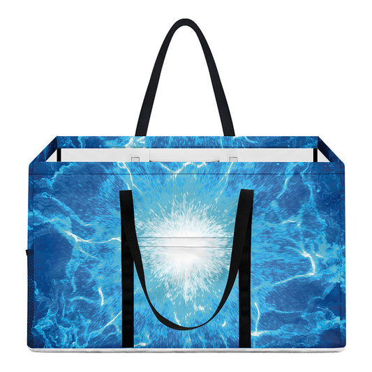 Blue Plasma Energy Print Utility Tote Bag