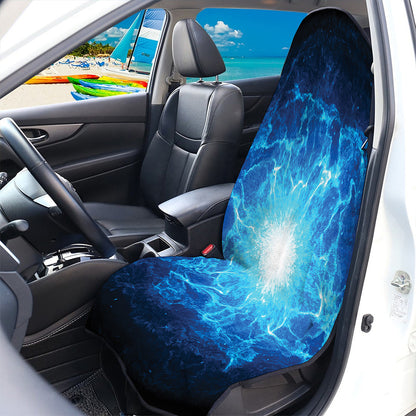 Blue Plasma Energy Print Waterproof Car Seat Cover