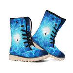 Blue Plasma Energy Print Winter Boots