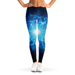 Blue Plasma Energy Print Women's Leggings