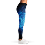Blue Plasma Energy Print Women's Leggings