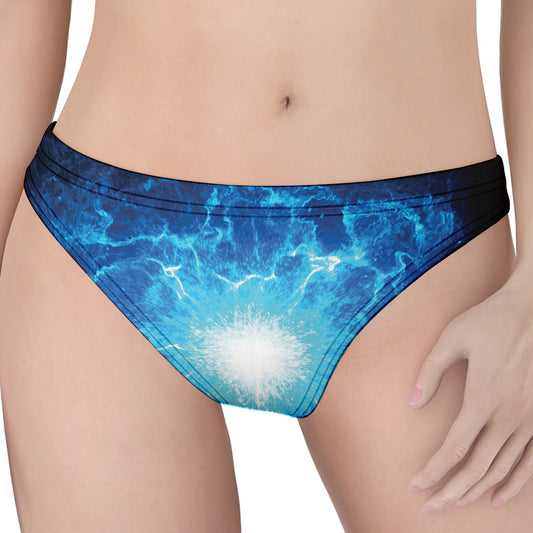 Blue Plasma Energy Print Women's Thong