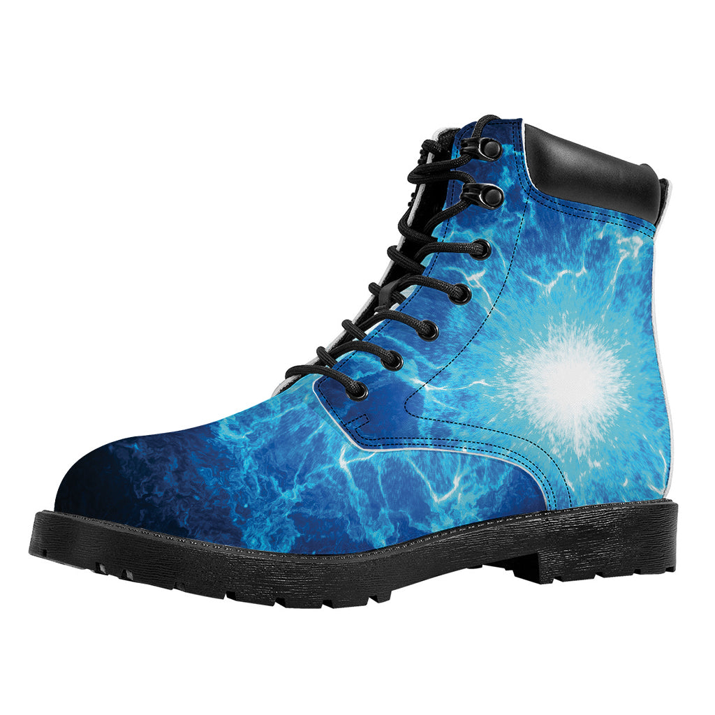 Blue Plasma Energy Print Work Boots