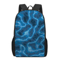 Blue Plasma Print 17 Inch Backpack