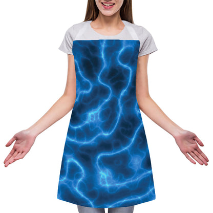 Blue Plasma Print Adjustable Apron