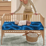 Blue Plasma Print Baby Crib Sheet