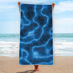 Blue Plasma Print Beach Towel