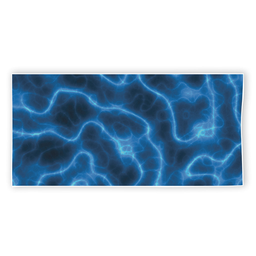 Blue Plasma Print Beach Towel