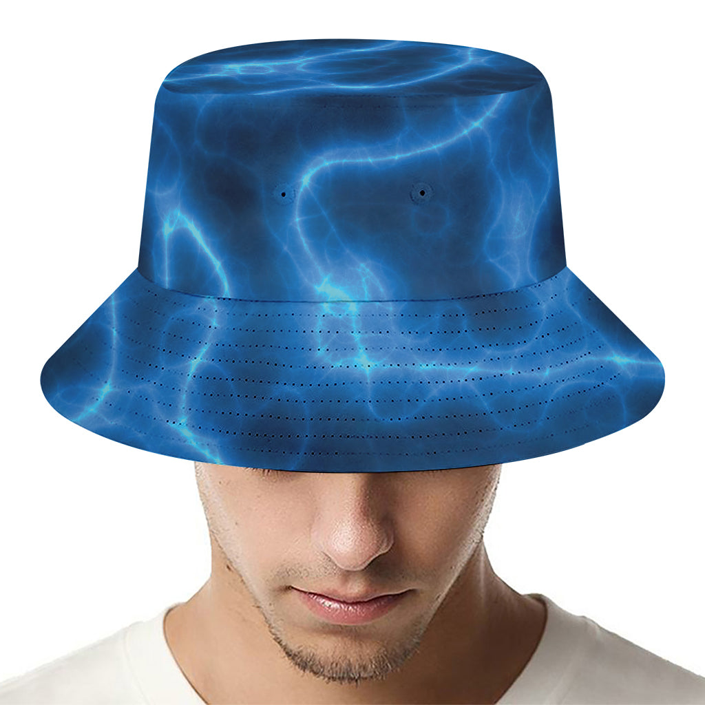 Blue Plasma Print Bucket Hat