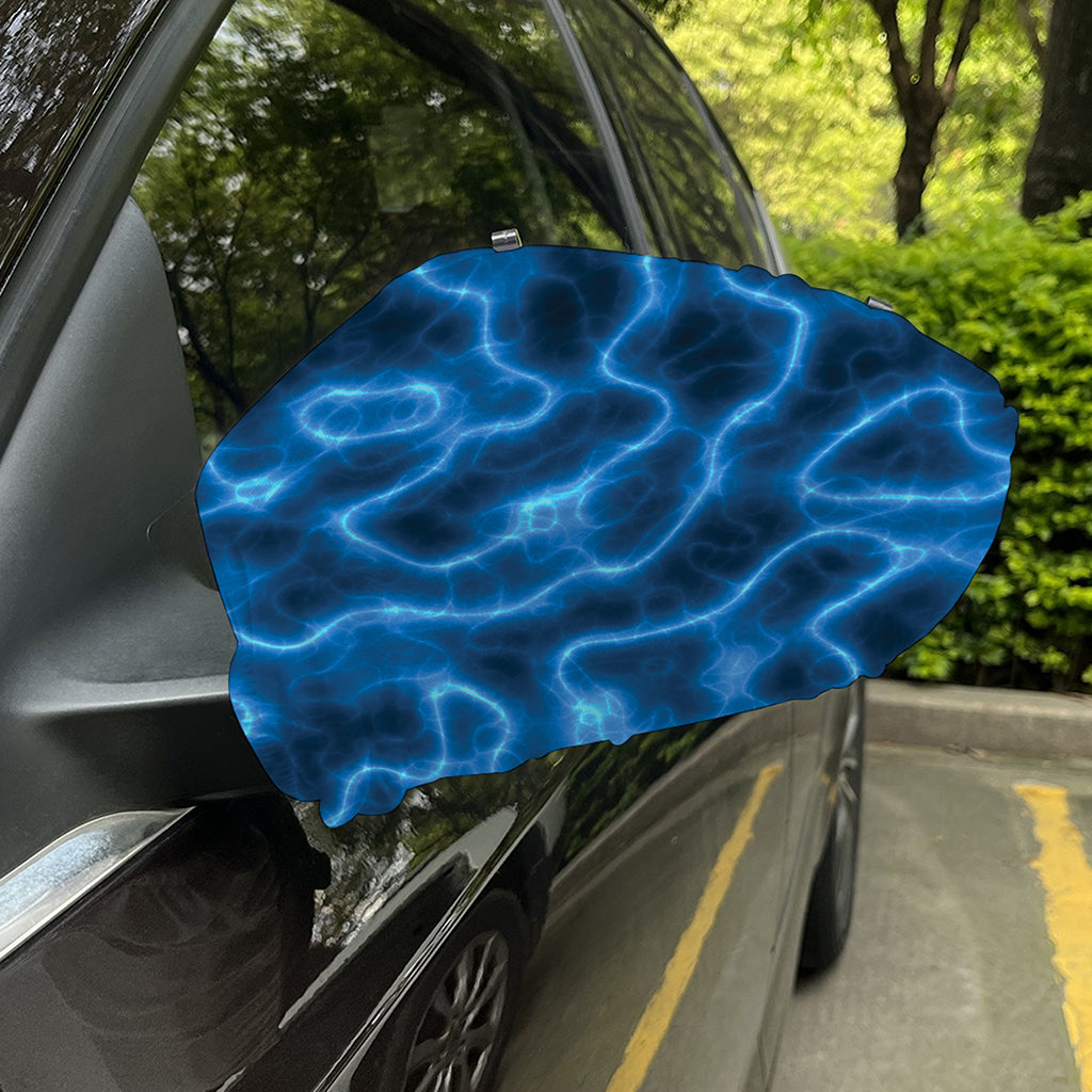 Blue Plasma Print Car Side Mirror Covers