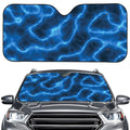 Blue Plasma Print Car Windshield Sun Shade